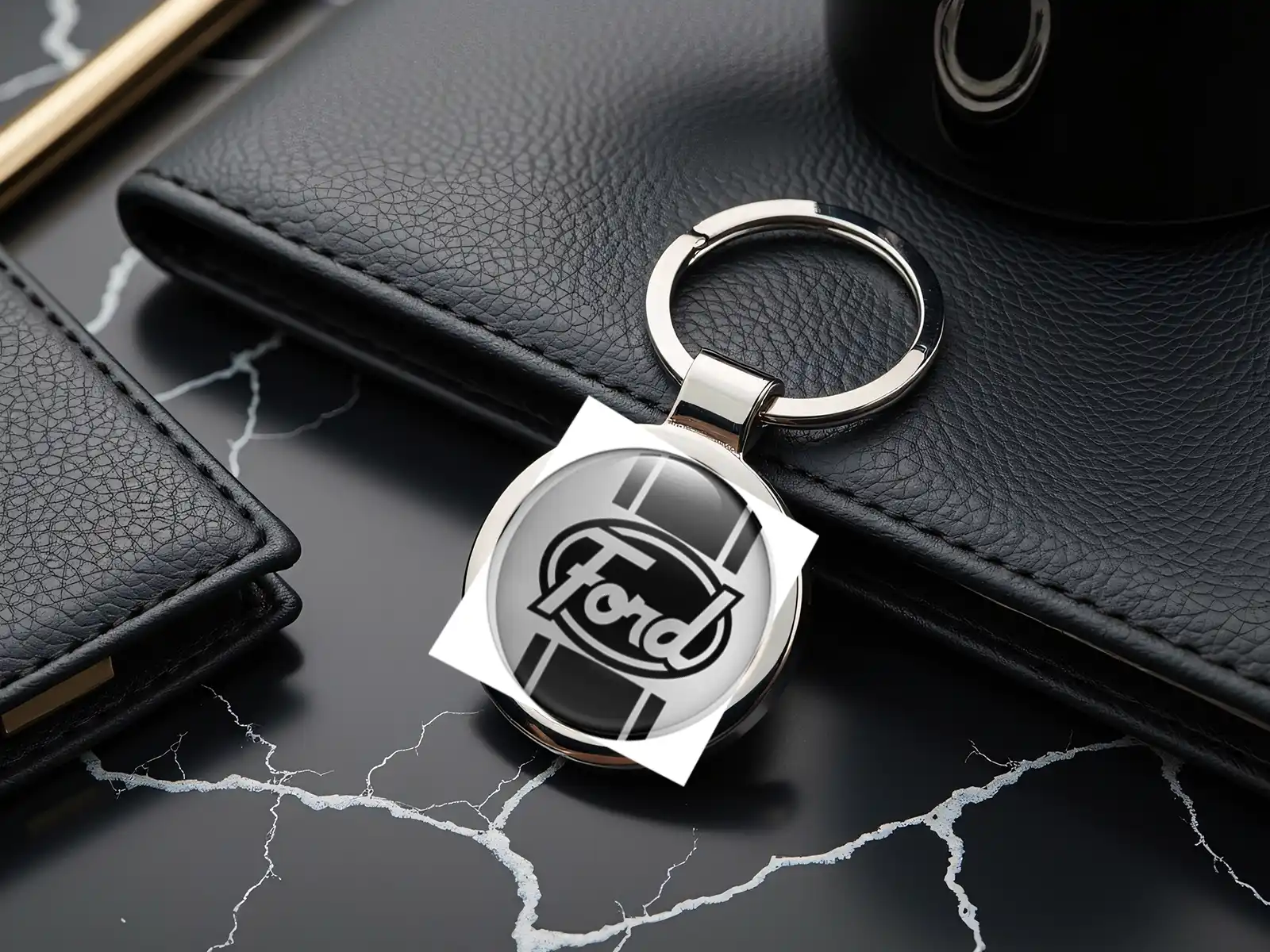 Ford Porte-clés Logo Métal Durable Sur Mesure